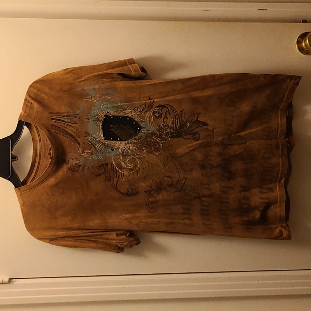 Large doctrine shirt with graphics